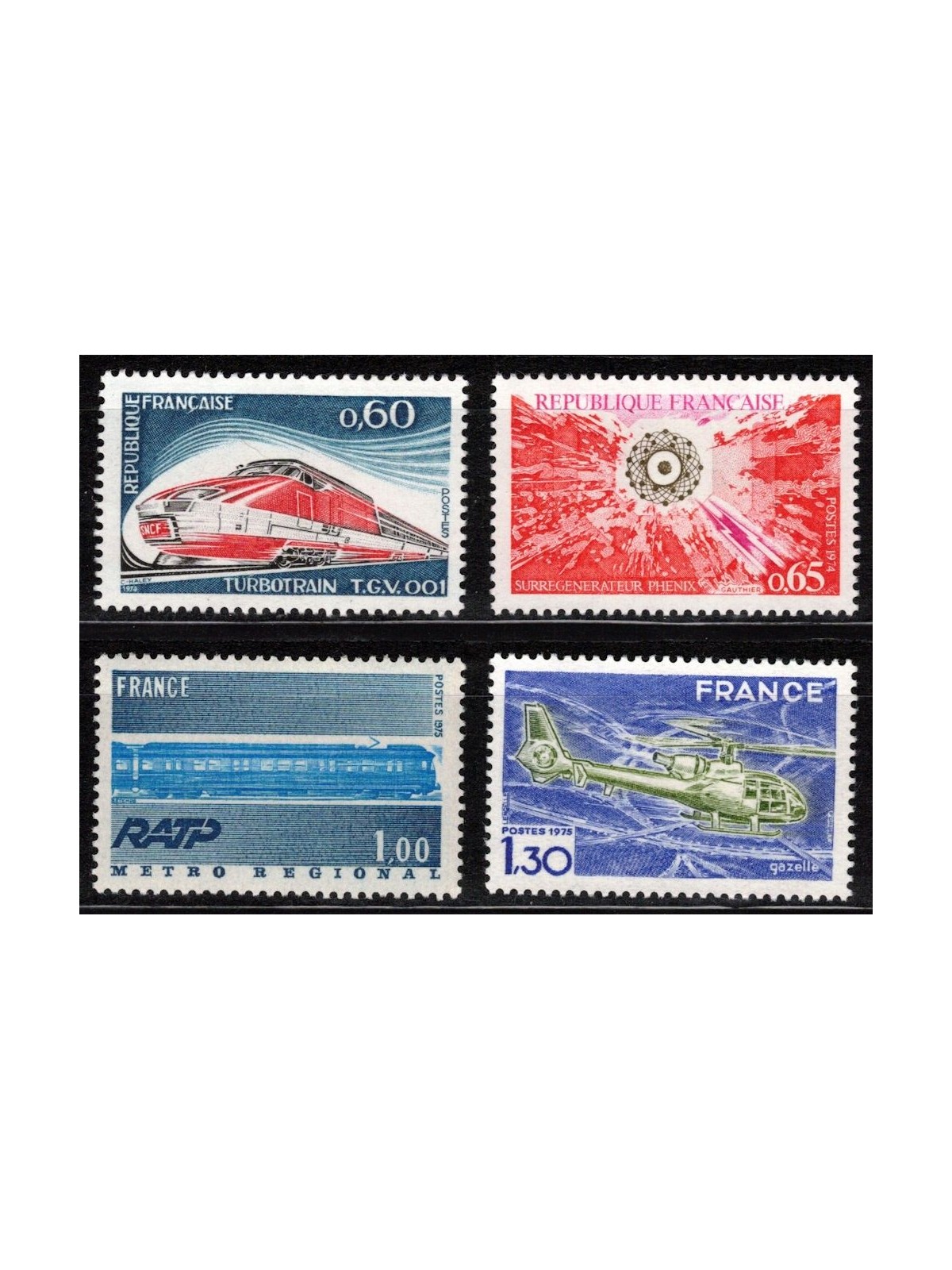 FRANCE 1974 Great French Achievements 4v MNH**