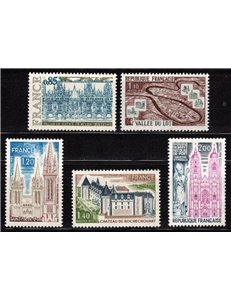 FRANCIA 1974 Serie turistica 5v MNH**