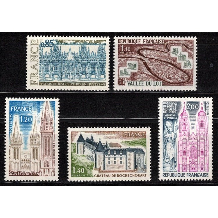 FRANCIA 1974 Serie turistica 5v MNH**