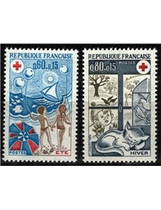FRANCE 1974 Pro Red Cross (The Seasons) 2v MNH**
