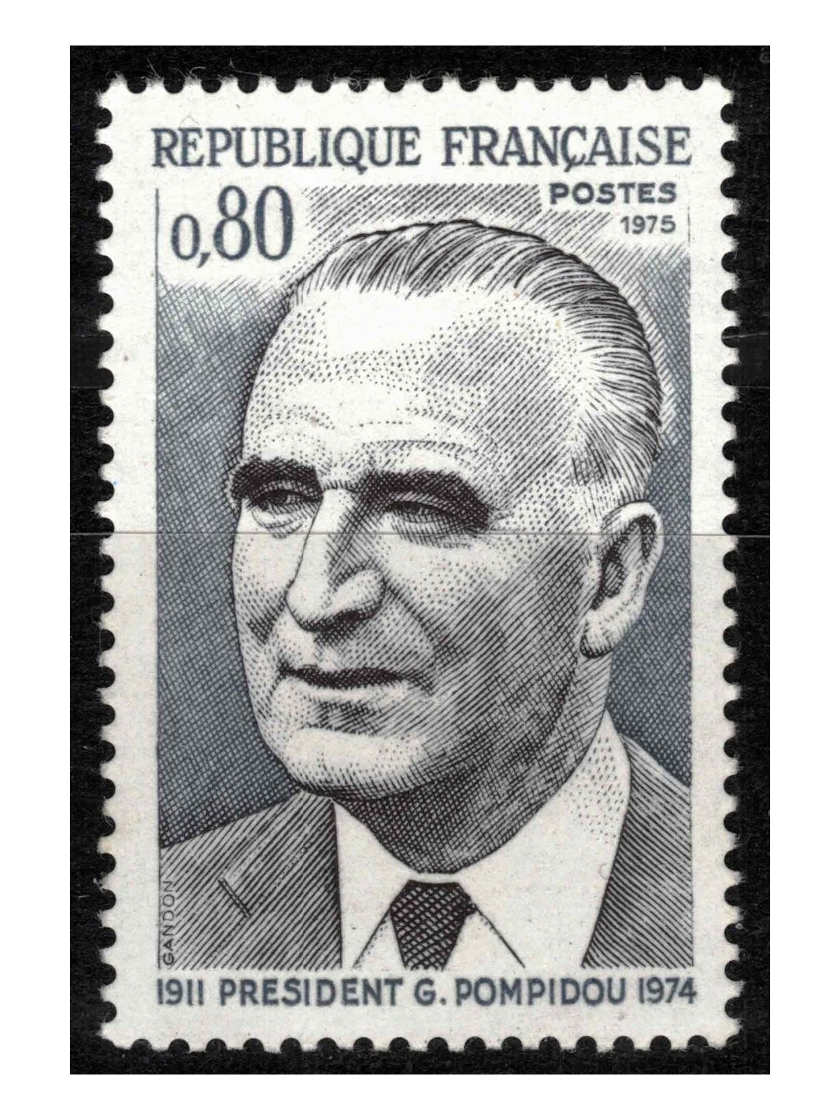 FRANCIA 1975 Georges Pompidou MNH**