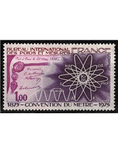 FRANCE 1975 International Metric Convention MNH**