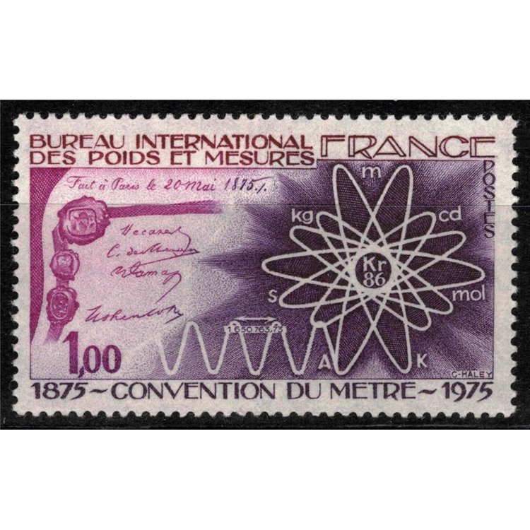 FRANCE 1975 International Metric Convention MNH**