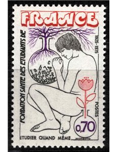 FRANCE 1975 Health of Students of France MNH**