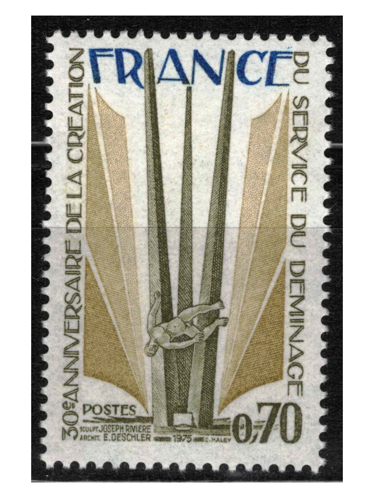 FRANCE 1975 Mine Clearance Service MNH**