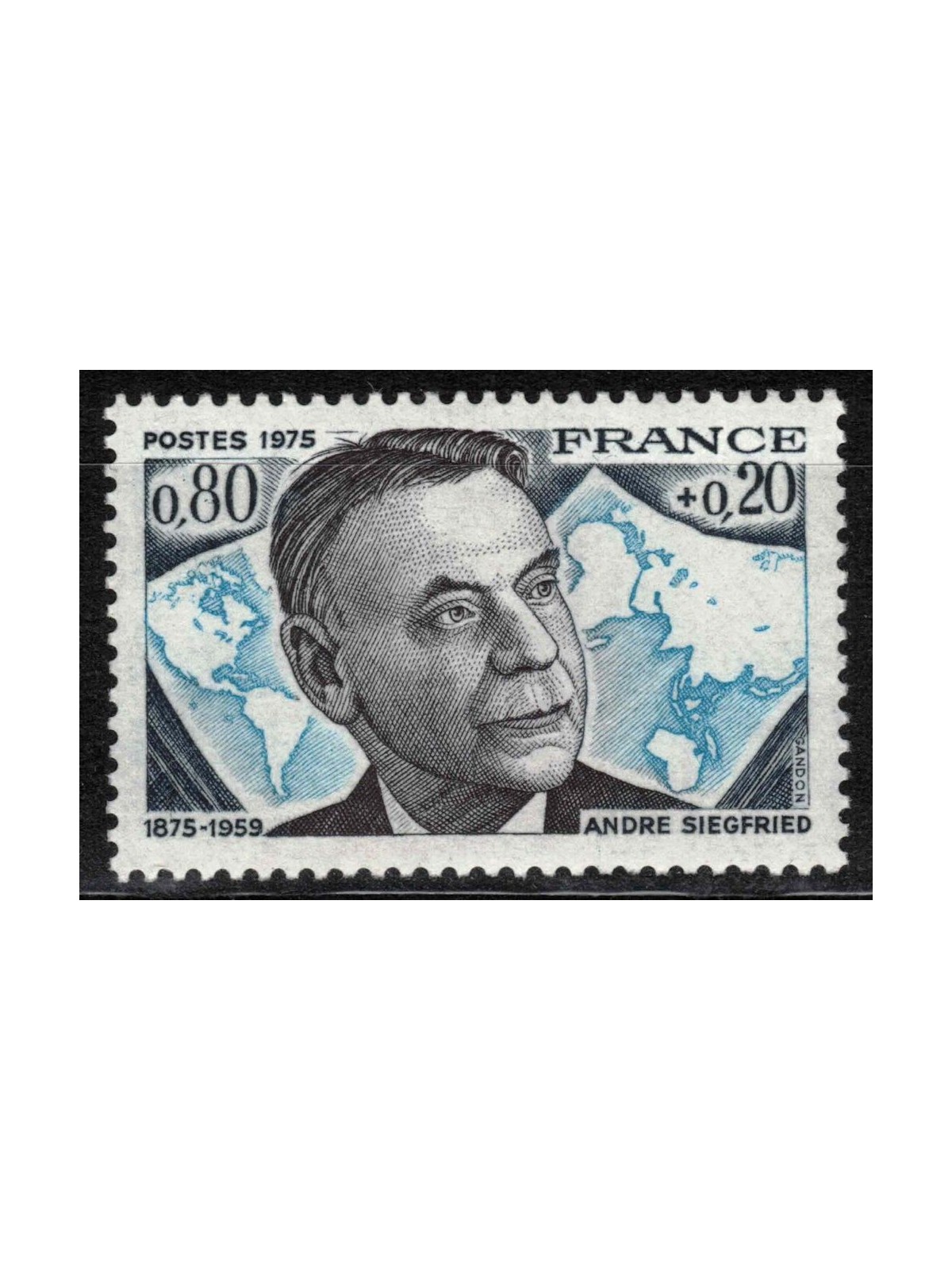 FRANCE 1975 Pro Red Cross (André Siegfrid) MNH**