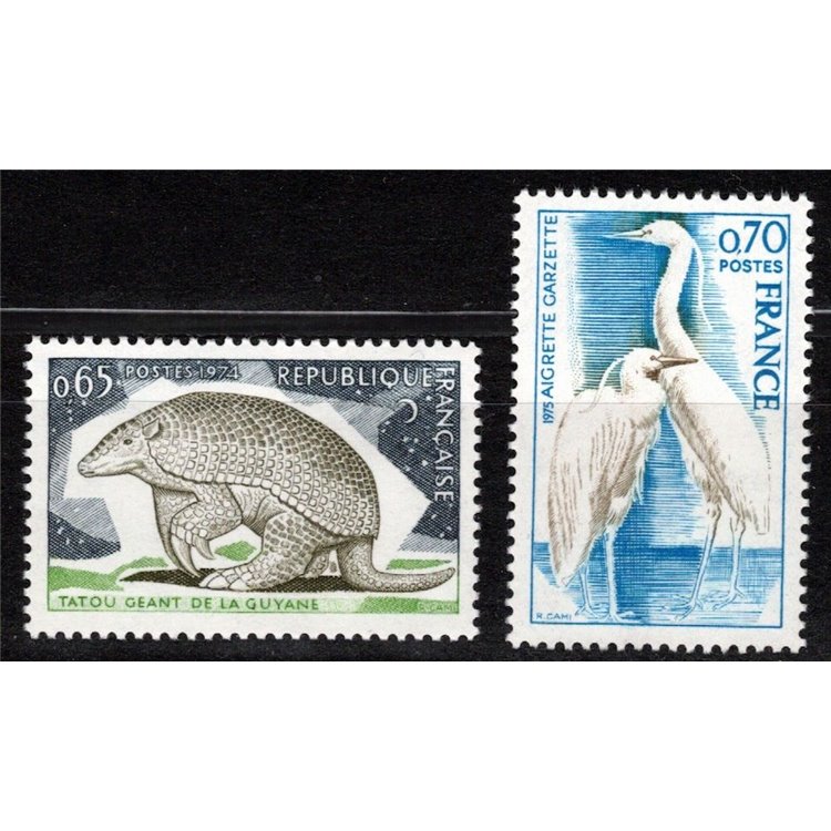 FRANCE 1974-75 Nature Protection 2v MNH**