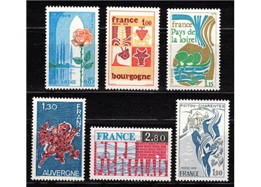 FRANCE 1975 French Regions 6v MNH**
