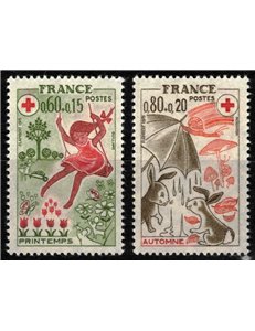 FRANCIA 1975 Pro Croce Rossa (Le Stagioni) 2v MNH**