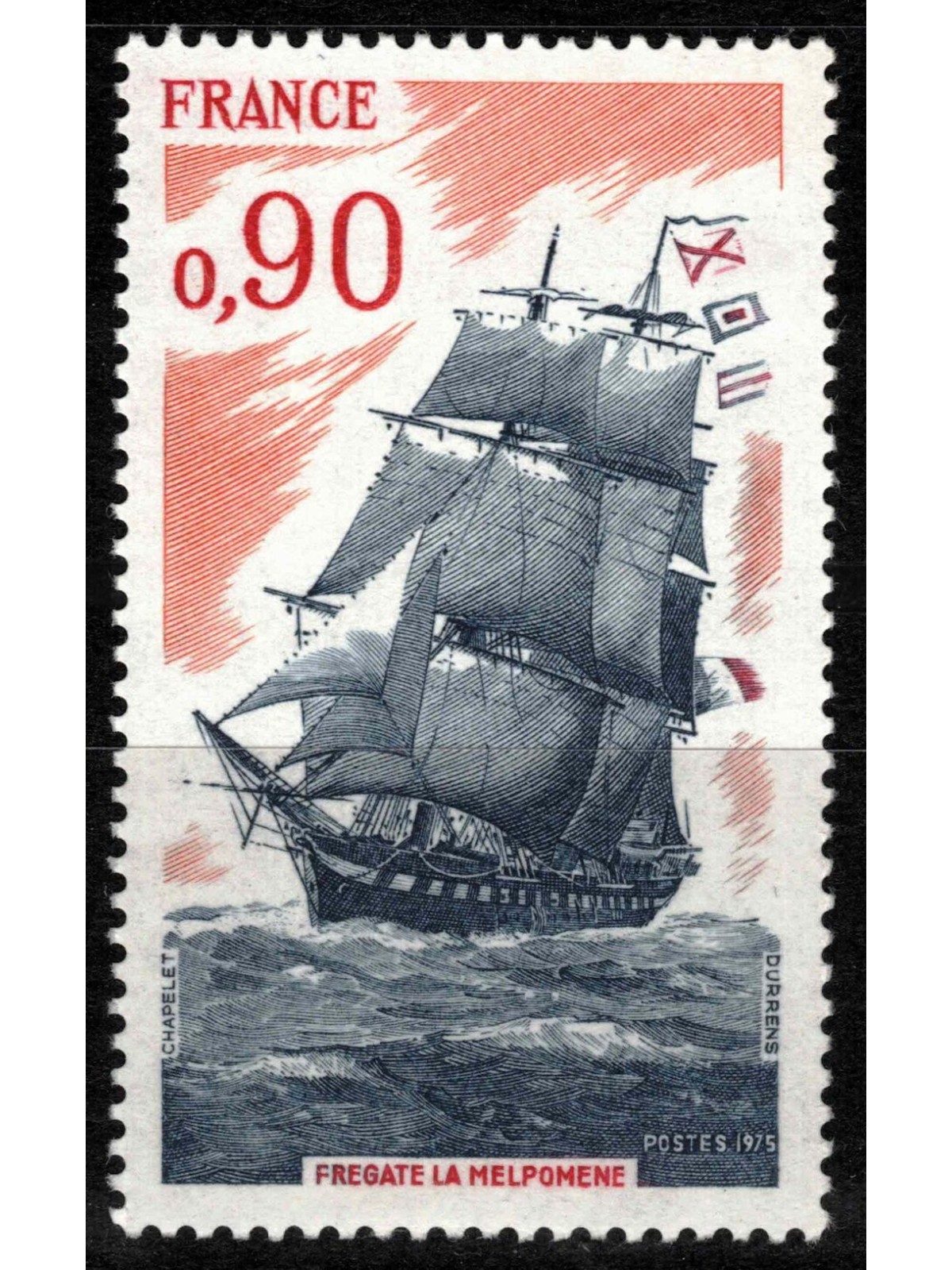 FRANCE 1975 Frigate La Melpomène MNH**