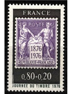 FRANCE 1976 Stamp Day MNH**