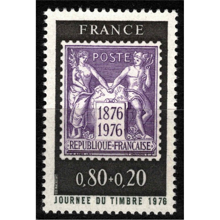FRANCE 1976 Stamp Day MNH**
