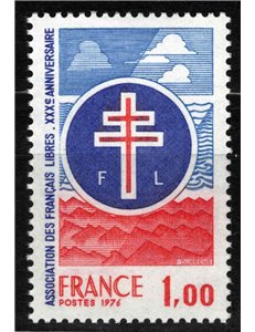 FRANCE 1976 Association of the Free French MNH**