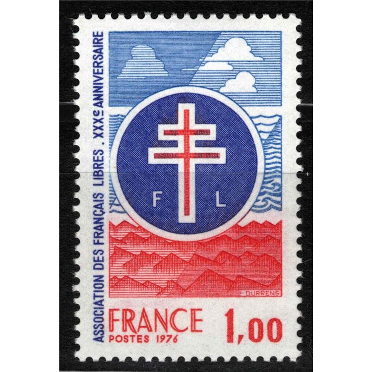 FRANCIA 1976 Associazione dei francesi liberi MNH**