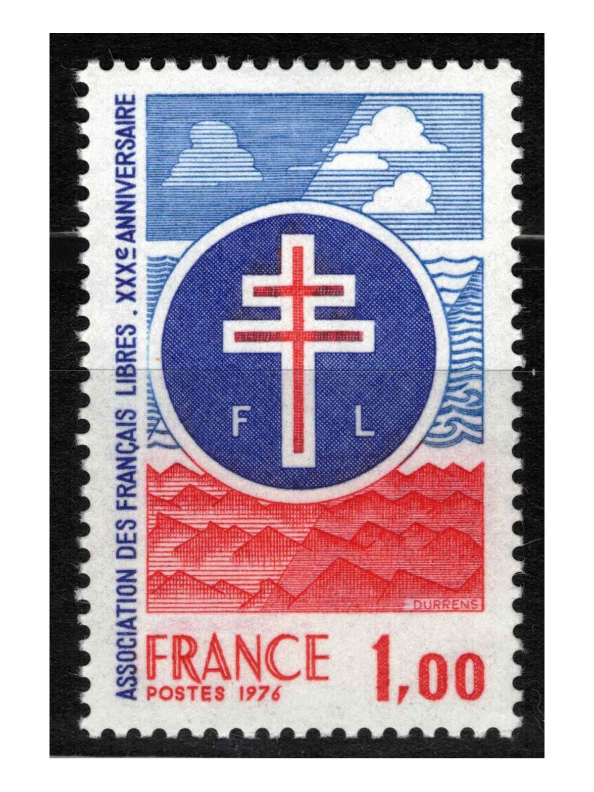 FRANCE 1976 Association of the Free French MNH**
