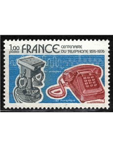 FRANCIA 1976 Telefono di Graham Bell MNH**
