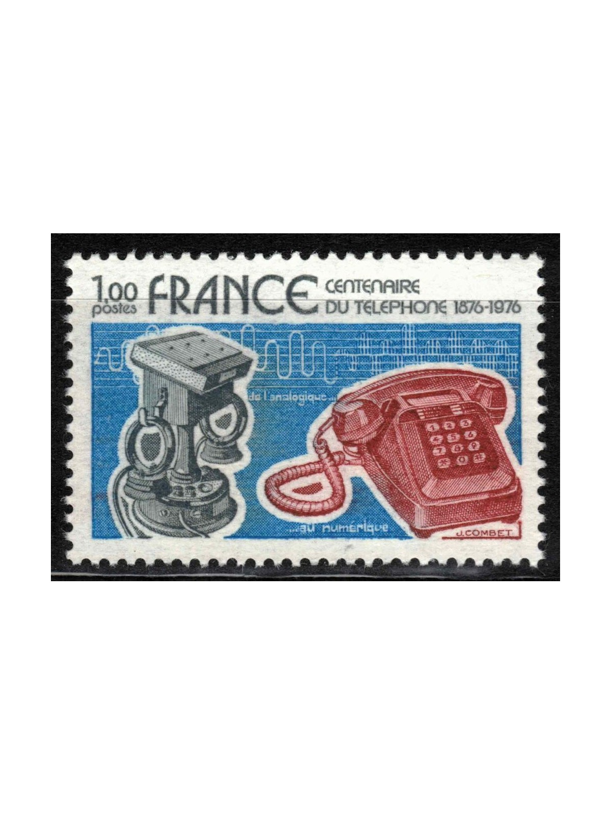 FRANCIA 1976 Telefono di Graham Bell MNH**