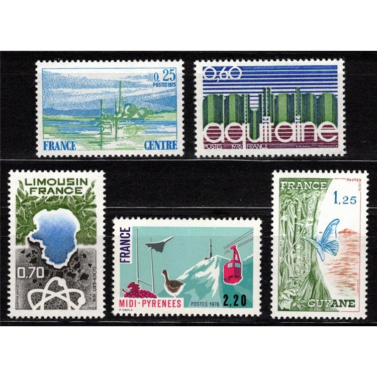 FRANCE 1976 French Regions 5v MNH**