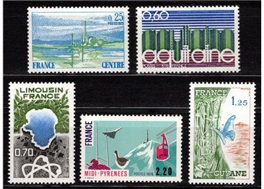 FRANCE 1976 French Regions 5v MNH**