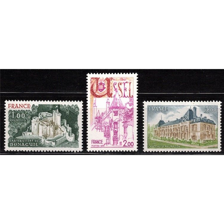 FRANCE 1976 Tourist series 3v MNH**