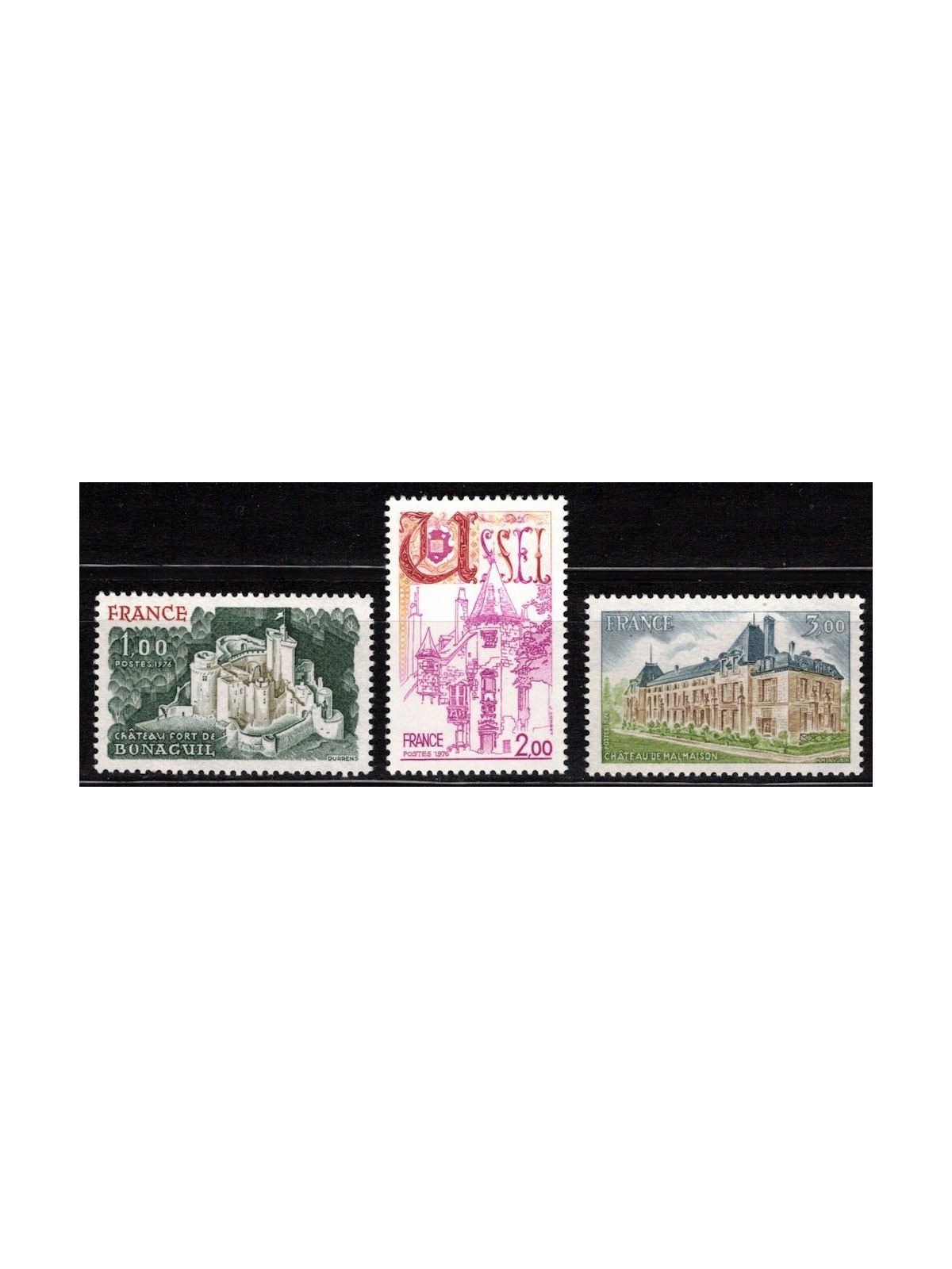 FRANCE 1976 Tourist series 3v MNH**
