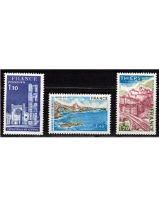 FRANCIA 1976 Serie turistica 3v MNH** (2)