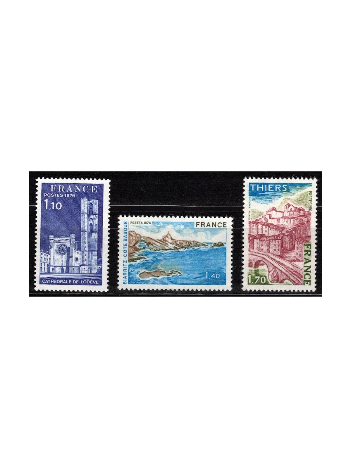 FRANCE 1976 Tourist series 3v MNH** (2)