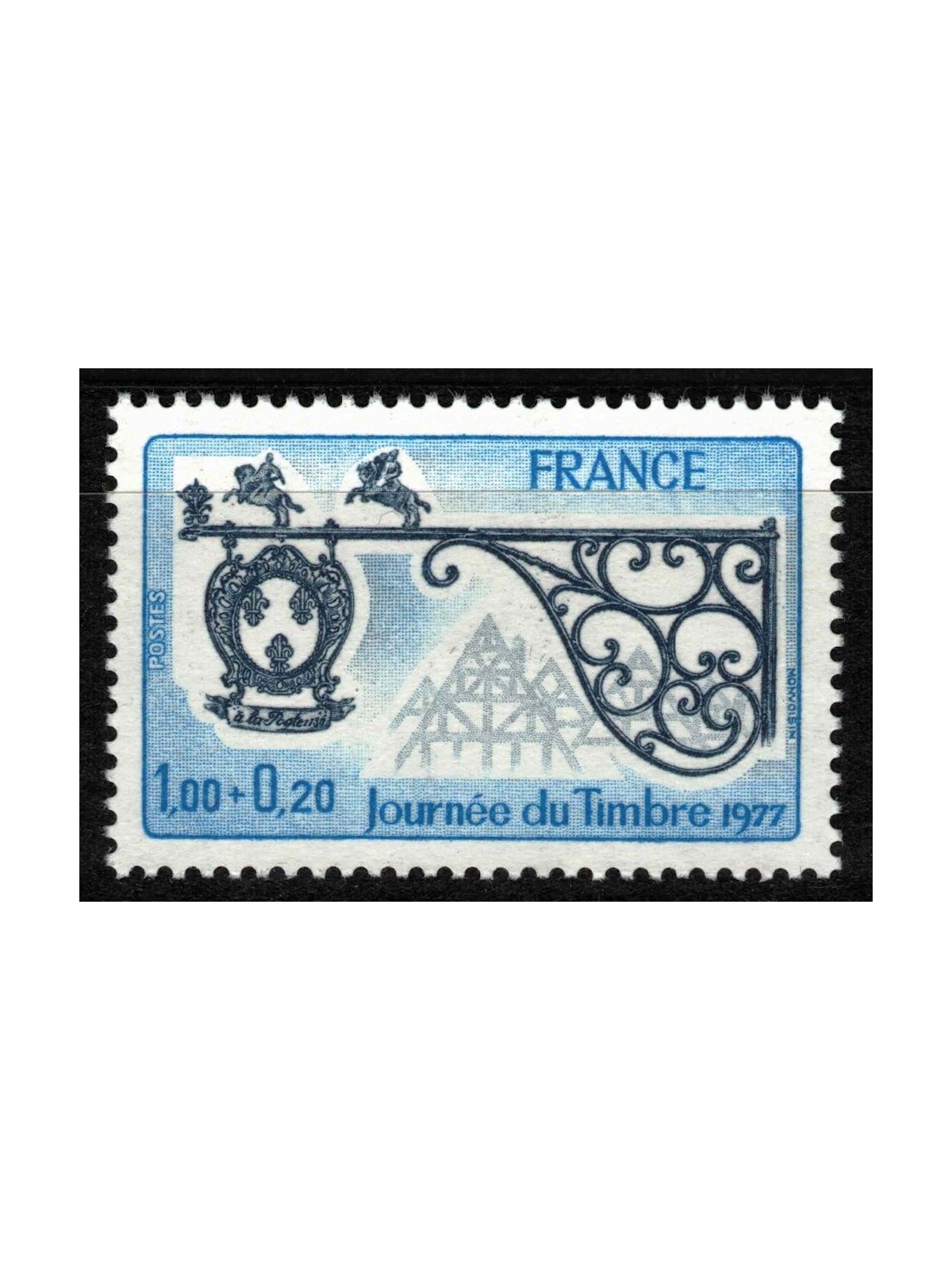 FRANCE 1977 Stamp Day MNH**