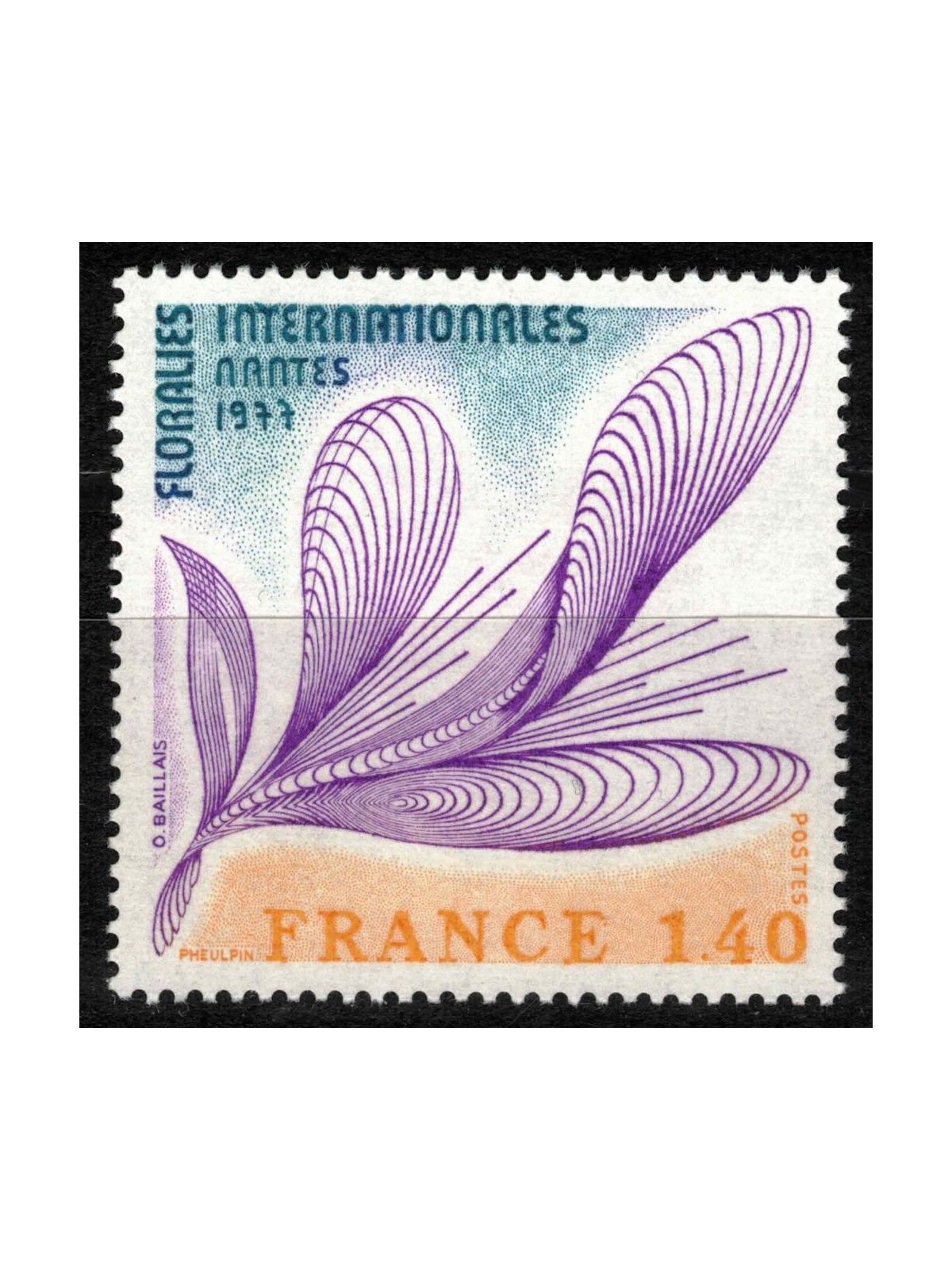 FRANCIA 1977 Mostre floreali MNH**