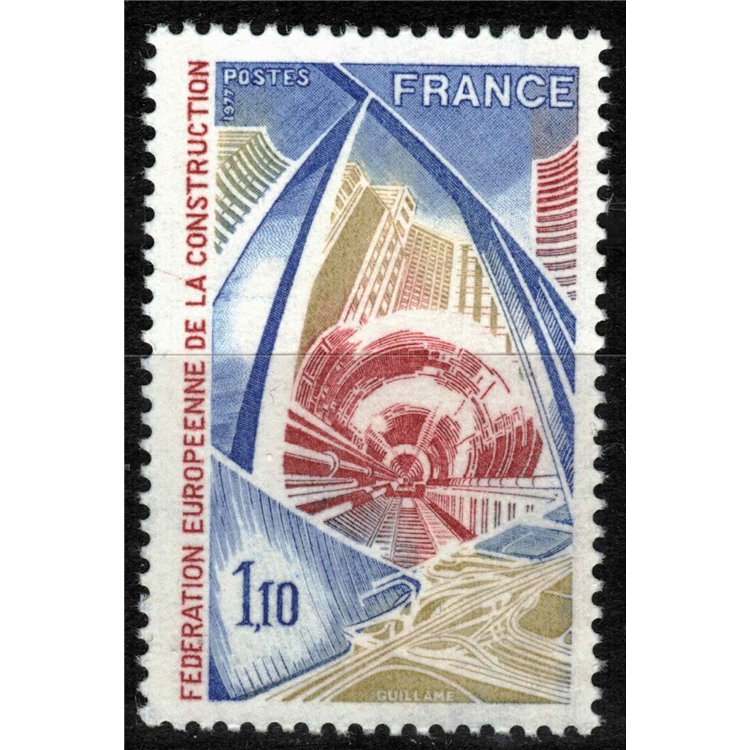 FRANCIA 1977 Federazione Europea delle Costruzioni MNH**