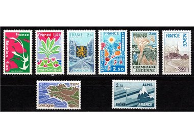 FRANCIA 1977 Le Regioni Francesi 8v MNH**