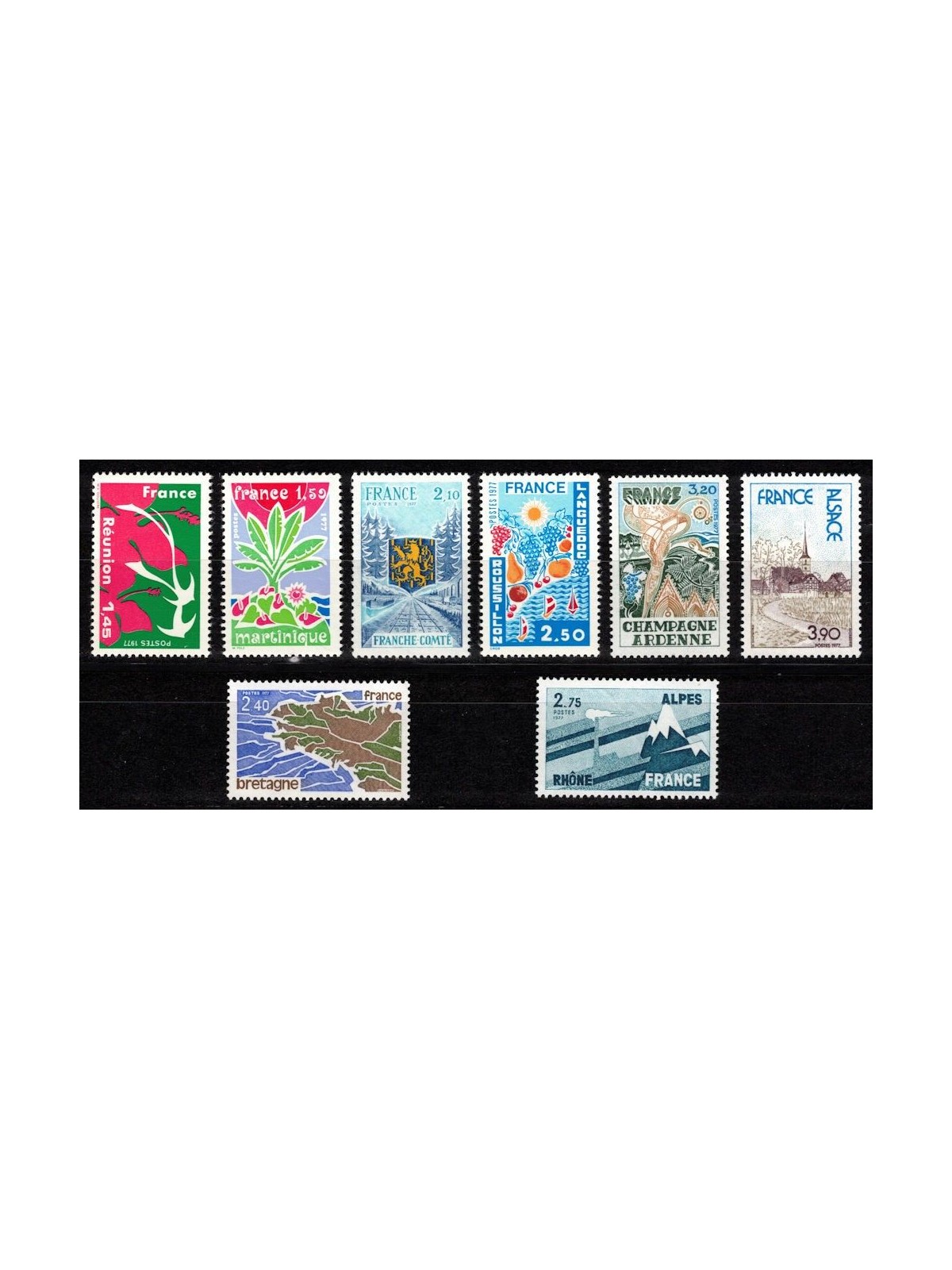 FRANCIA 1977 Le Regioni Francesi 8v MNH**