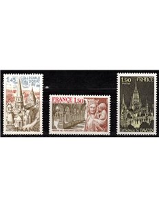 FRANCE 1977 Tourist series 3v MNH**