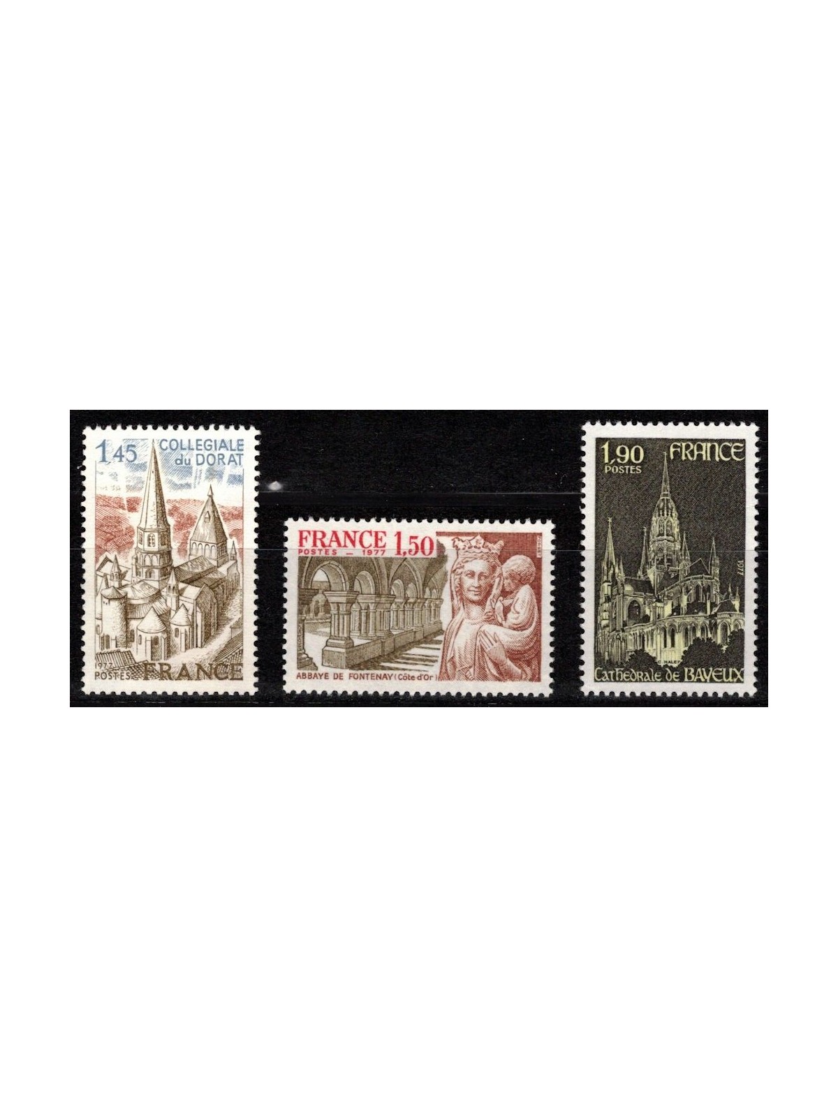FRANCE 1977 Tourist series 3v MNH**