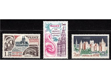 FRANCE 1977 Tourist series 3v MNH** (2)