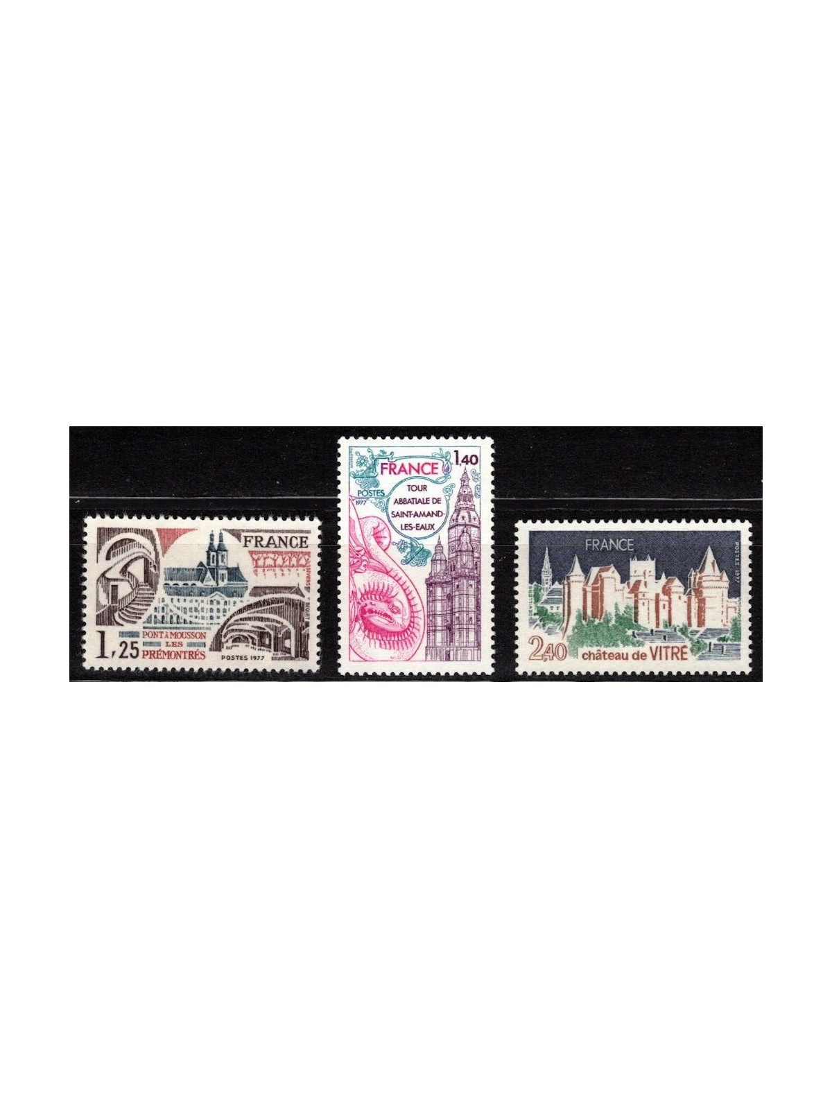 FRANCE 1977 Tourist series 3v MNH** (2)