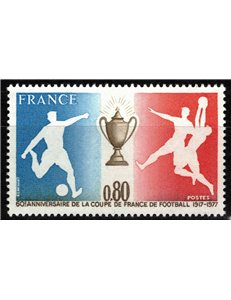 FRANCIA 1977 Coppa Francia di Calcio MNH**