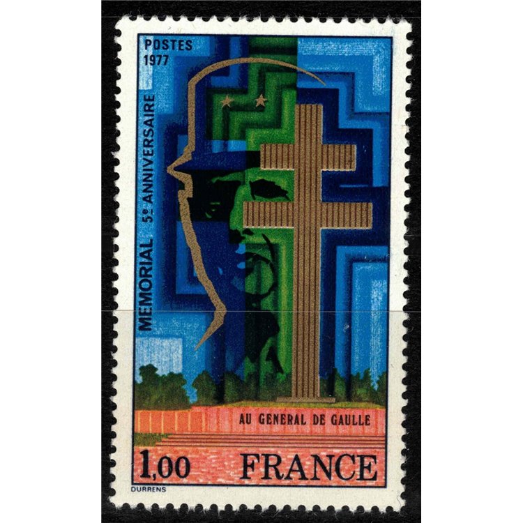 FRANCIA 1977 Memoriale a De Gaulle MNH**