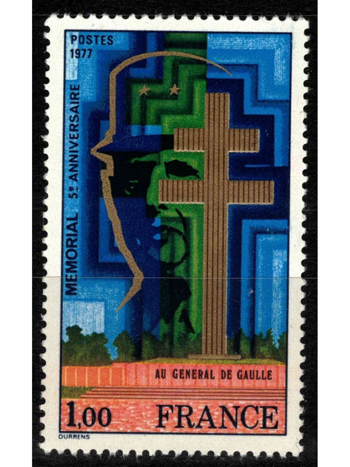 FRANCE 1977 Memorial to De Gaulle MNH**