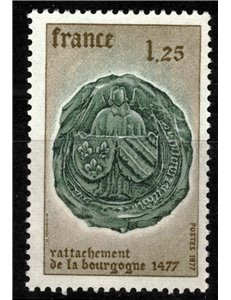 FRANCIA 1977 Annessione della Borgogna MNH**