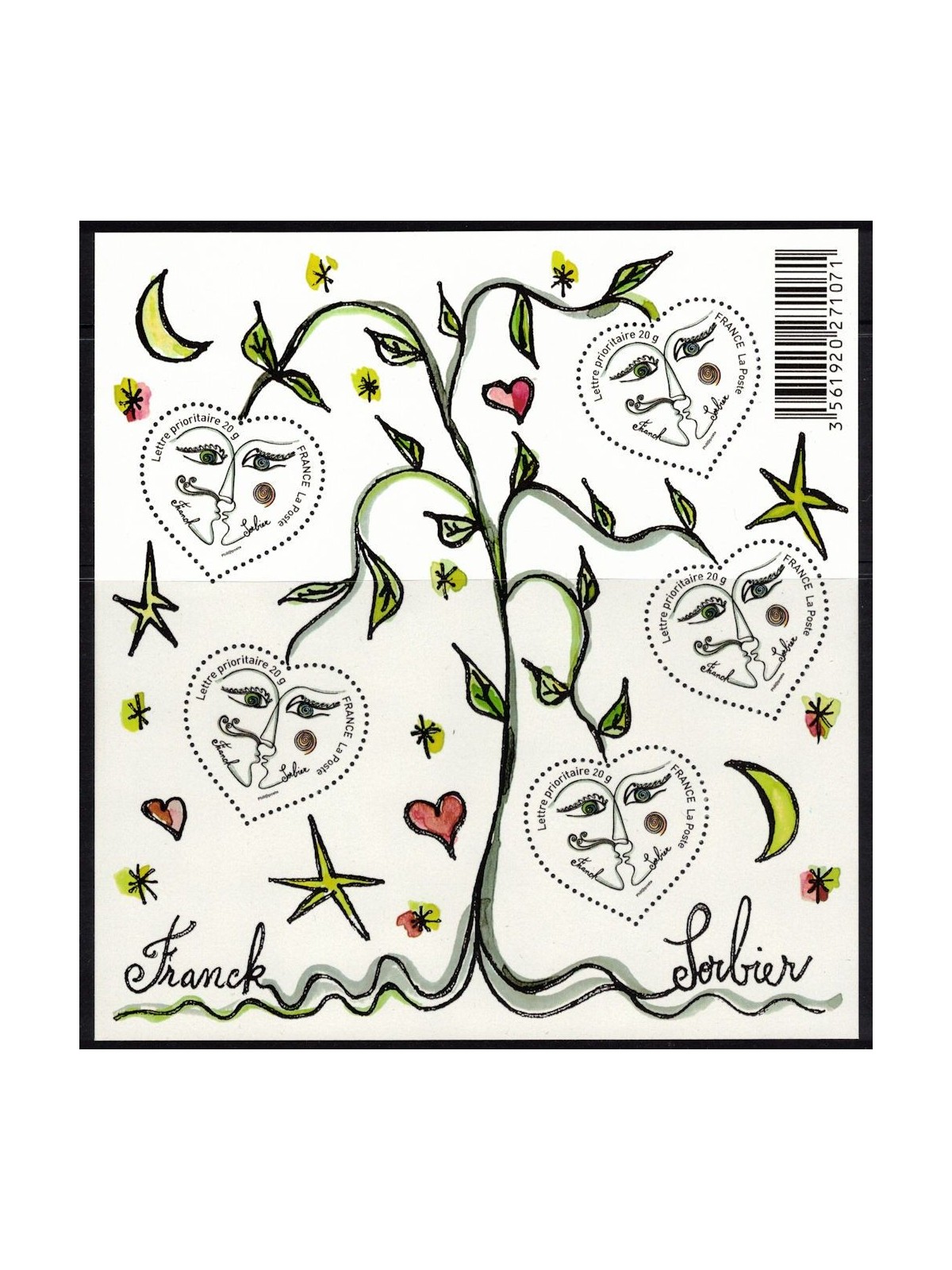 FRANCIA 2008 San Valentino (Franck Sorbier) BF MNH**