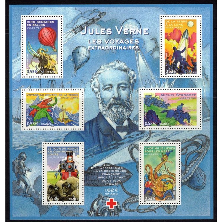 FRANCIA 2005 Jules Verne BF MNH**
