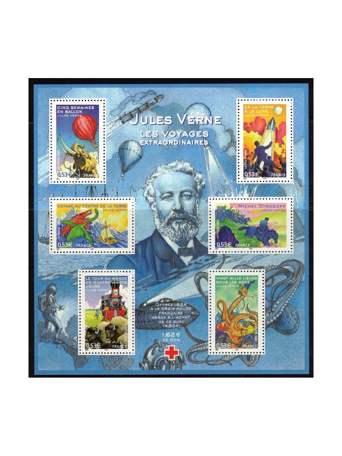 FRANCE 2005 Jules Verne s/s MNH**