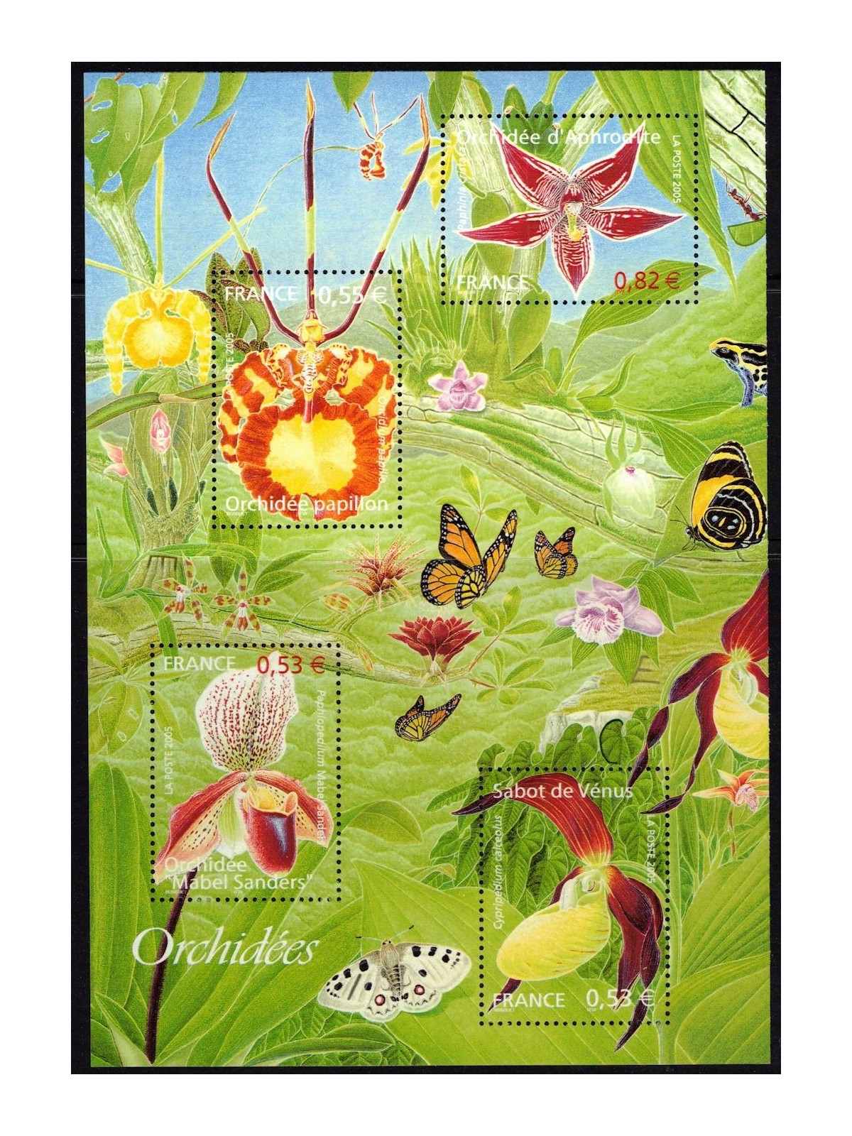 FRANCIA 2005 Natura di Francia (Orchidee) BF MNH**