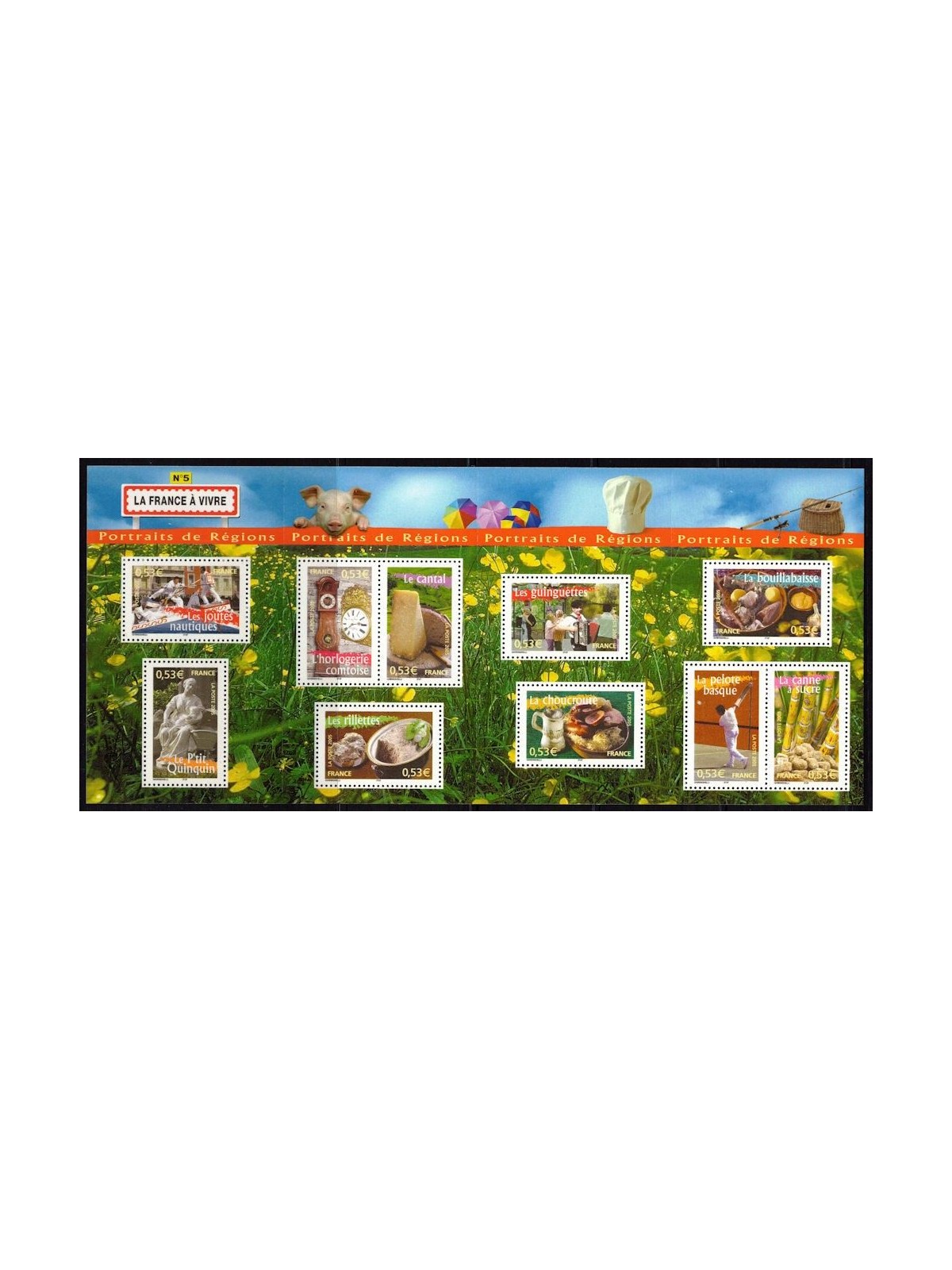 FRANCE 2005 French regions (5th series) s/s MNH**