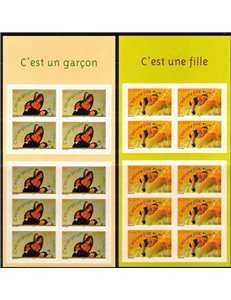 FRANCE 2004 Greeting stamps, male and female 2 booklet MNH**