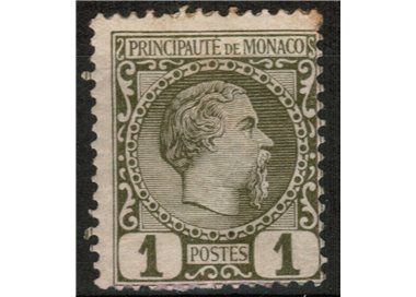 MONACO 1885 Effigy of Prince Charles III 1v MH*