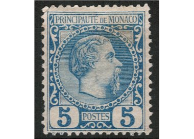 MONACO 1885 Effigy of Prince Charles III 1v MH* (n.3)