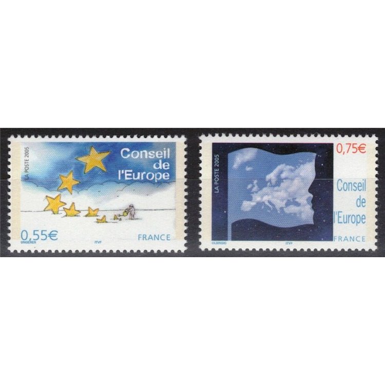FRANCE 2005 Service (Council of Europe) 2v MNH**