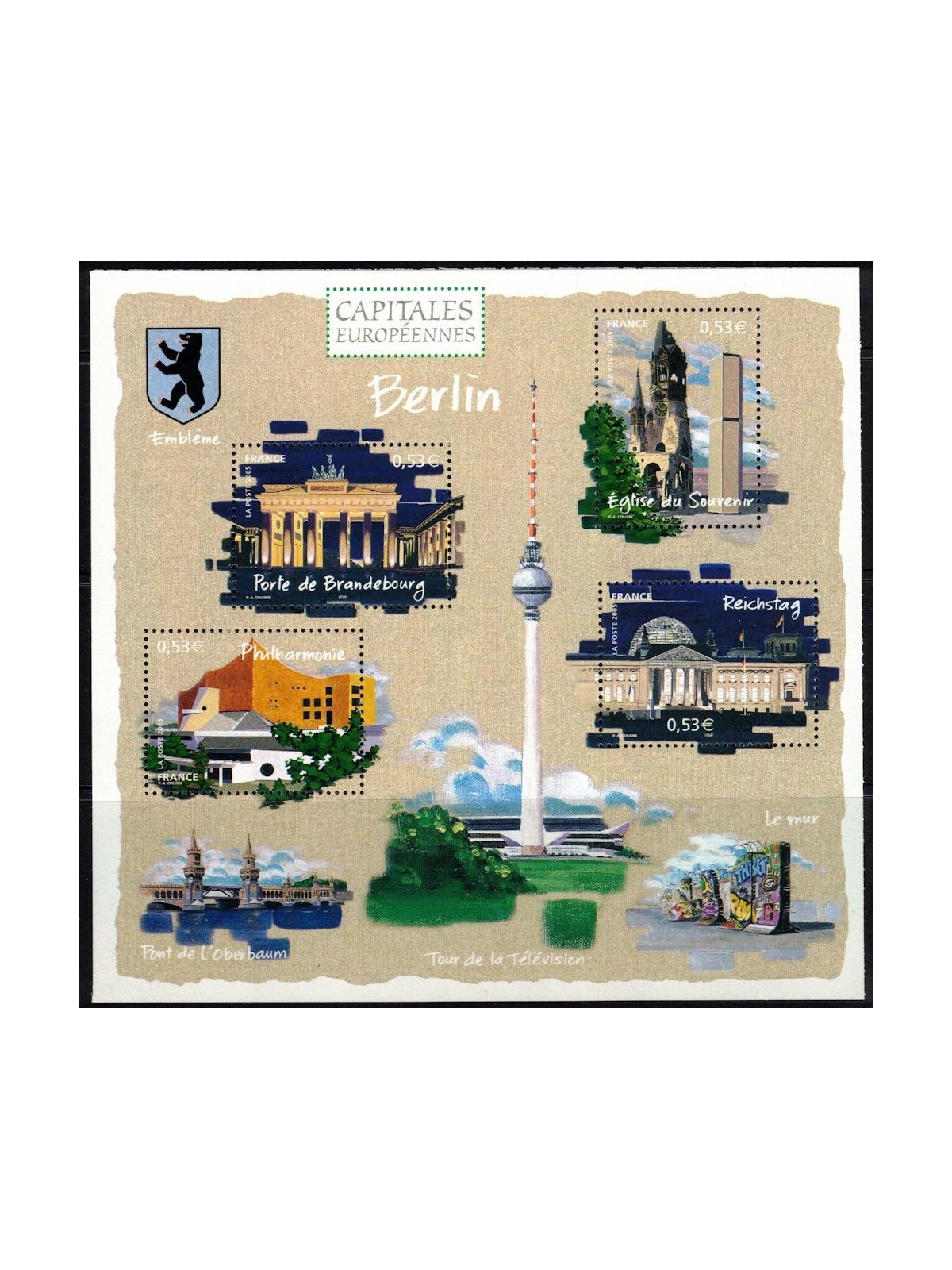 FRANCE 2005 European Capitals (Berlin) s/s MNH**